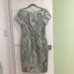 Beautiful silver and grey dress.